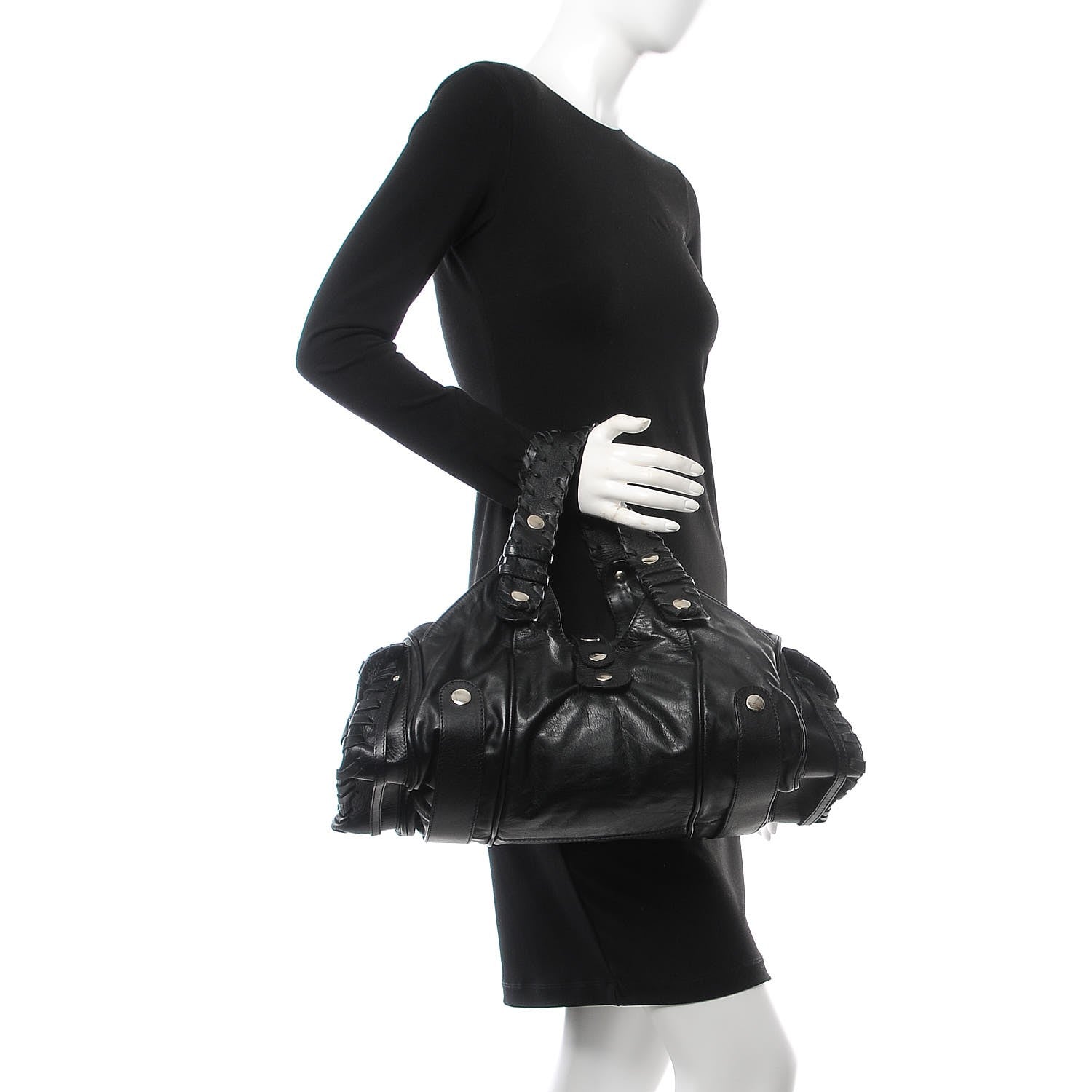 Chloe Calfskin Silverado Shoulder Bag Black 2 of 7