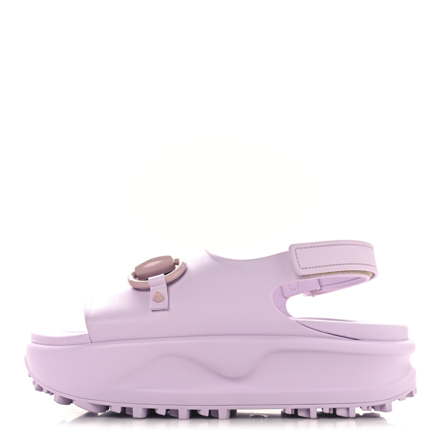 Gucci Soft Rubber Horsebit Touch Womens Strapped Sandals 36 Talc Pink 1 of 10