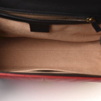 Gucci Calfskin Bamboo Trapuntata Queen Margaret Top Handle Bag Blue Agata Hibiscus Red Mystic White Sugar Pink 5 of 13