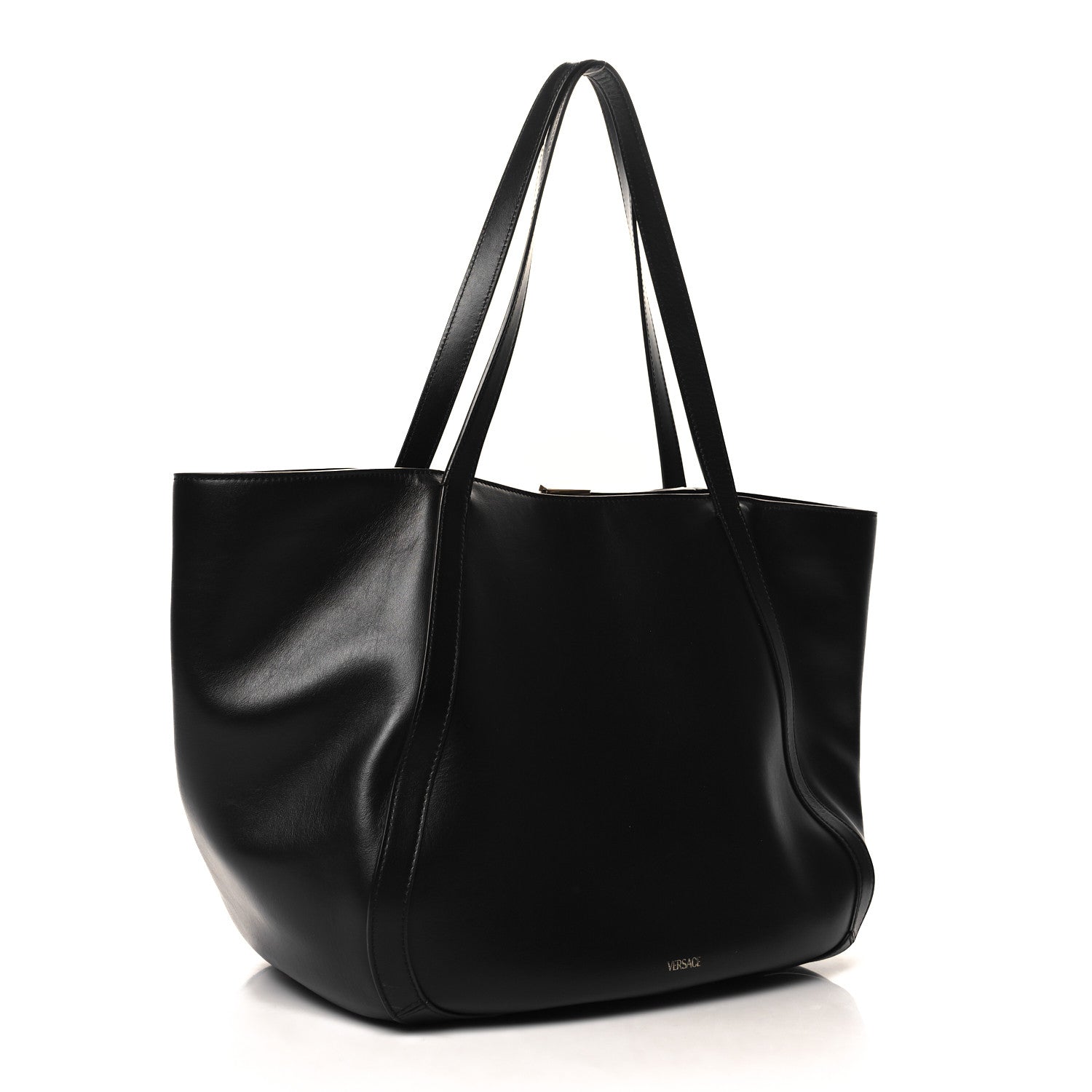 Versace Calfskin Greca Goddess Tote Bag Black 3 of 9