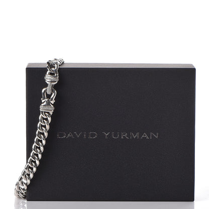 David Yurman Sterling Silver Diamond Buckle Chain Necklace 6 of 6