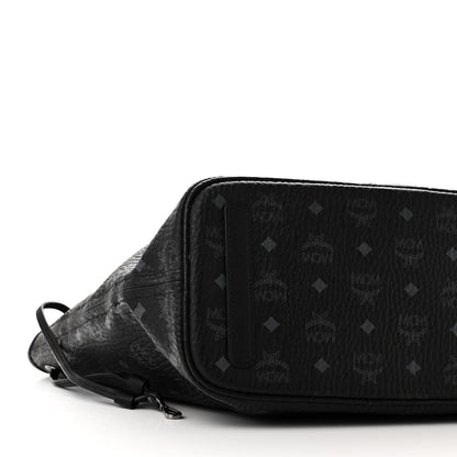 MCM Visetos Medium Liz Reversible Shopper Tote Black 12 of 15