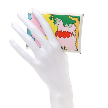 Hermes Swift Le Lever Printed Calvi Duo Card Case White Multicolor 2 of 8