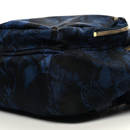 Valentino Garavani Nylon Camubutterfly Medium Rockstud Backpack Marine 9 of 9