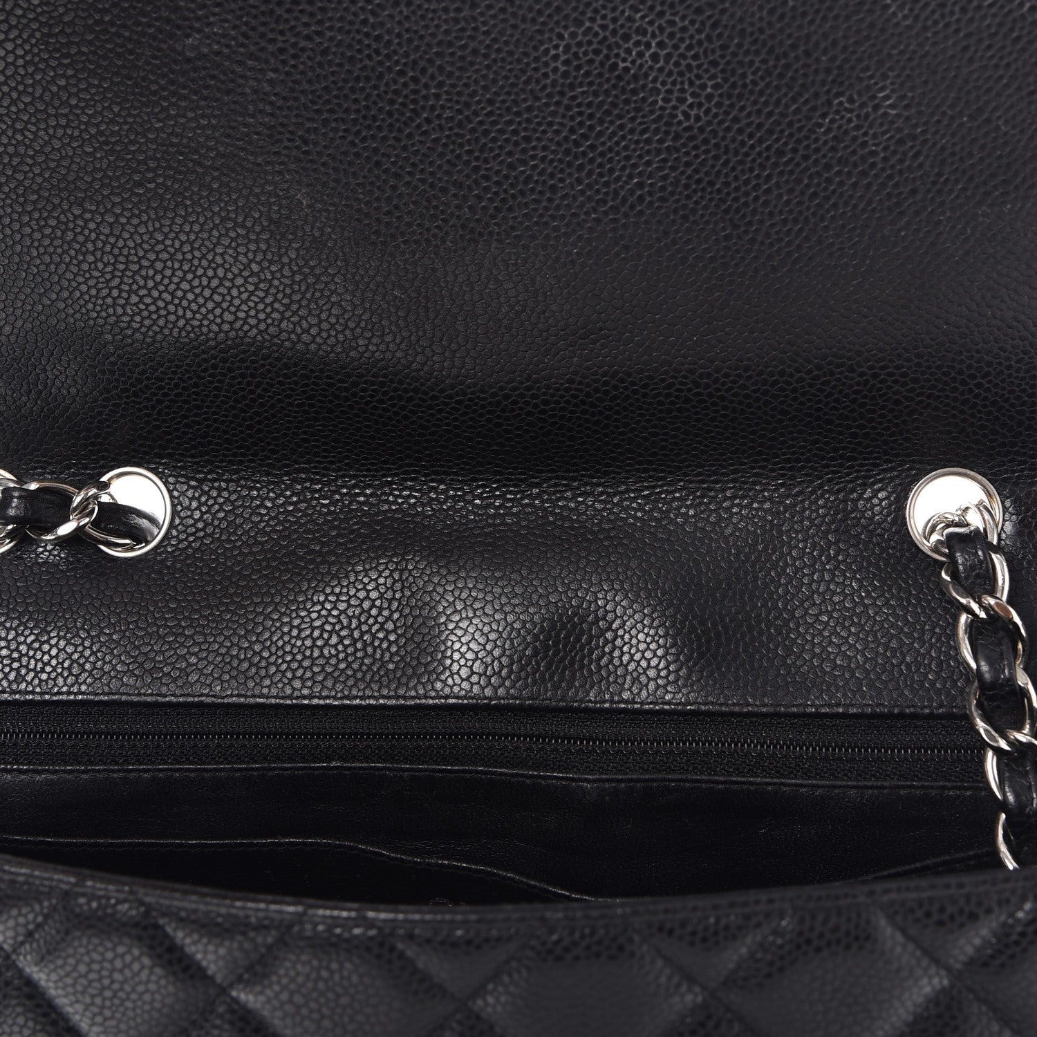 Chanel Caviar Quilted Jumbo Single Flap Black 9 of 15
