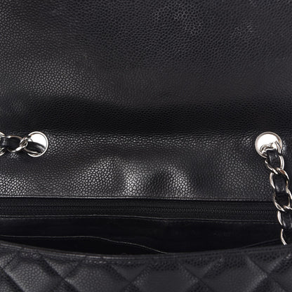 Chanel Caviar Quilted Jumbo Single Flap Black 9 of 15