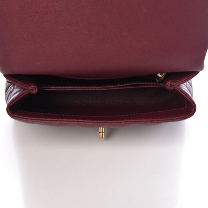 Chanel Caviar Lizard Quilted Mini Coco Handle Flap Burgundy 5 of 10