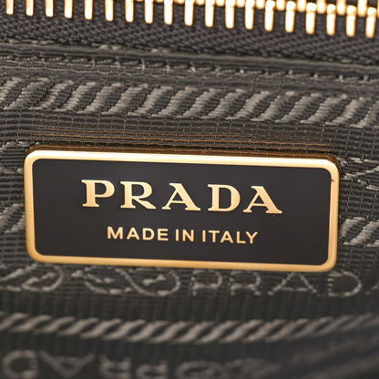 Prada Shiny Nappa Large Shoulder Bag Dark Brown 6 of 9