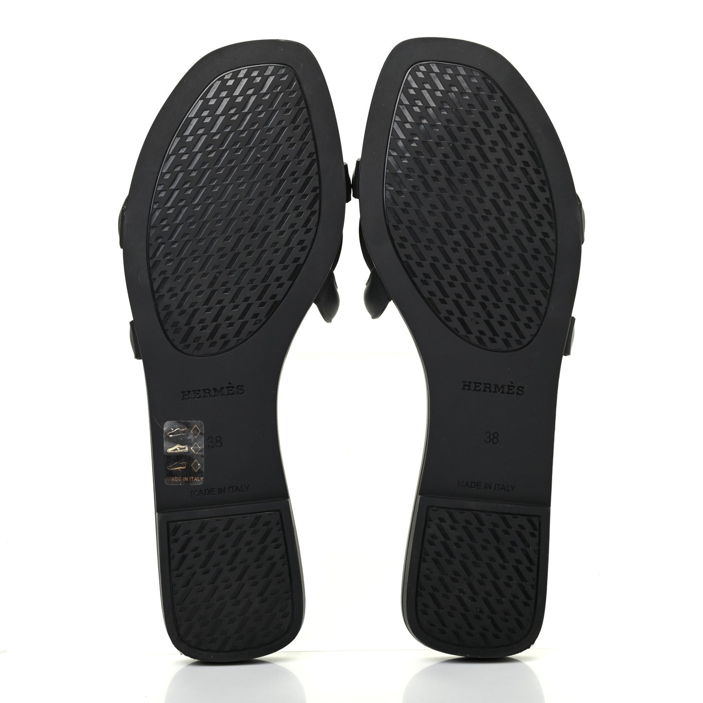 Rubber Aloha Sandals 38 Black