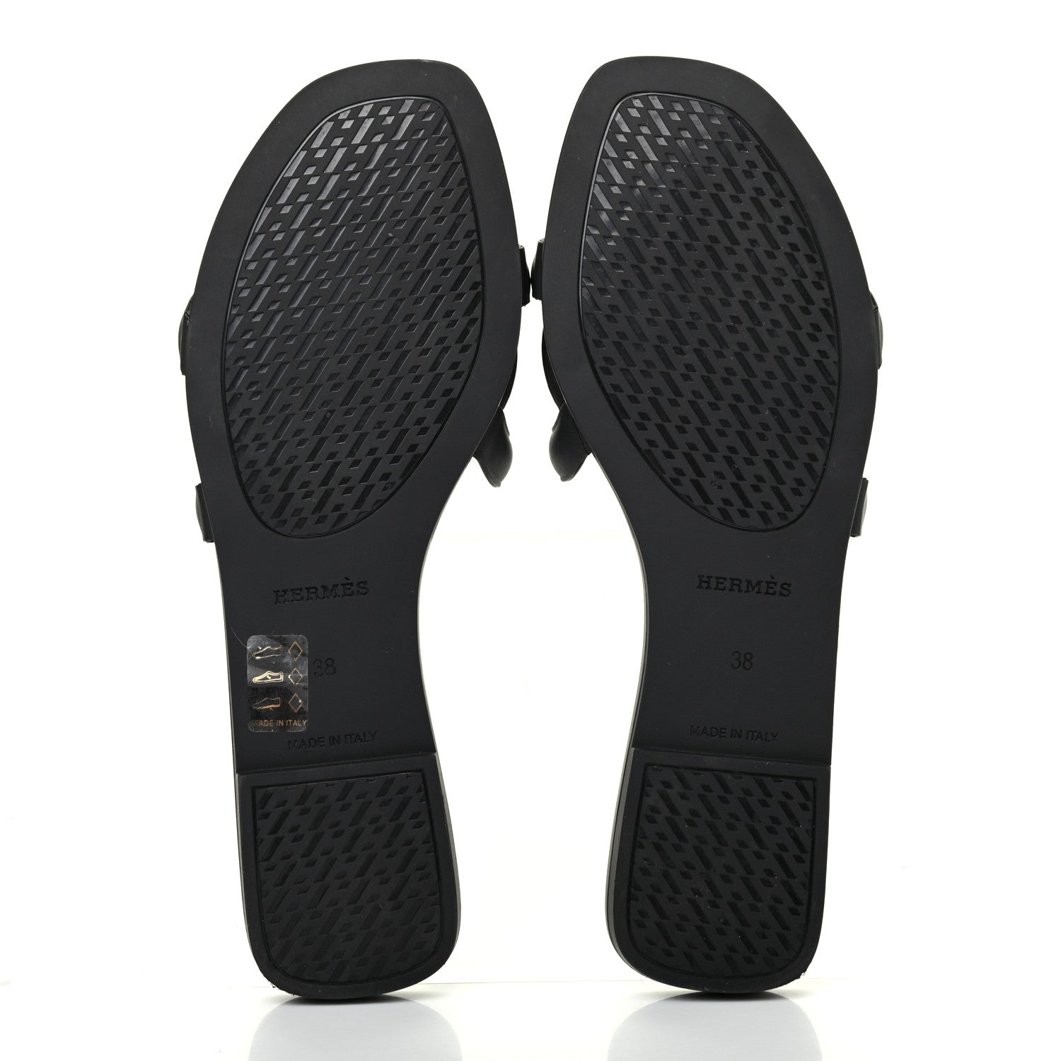 Hermes Rubber Aloha Sandals 38 Black 5 of 10
