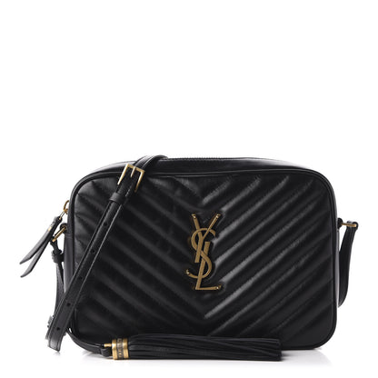 Saint Laurent Calfskin Matelasse Monogram Lou Camera Bag Black 1 of 10