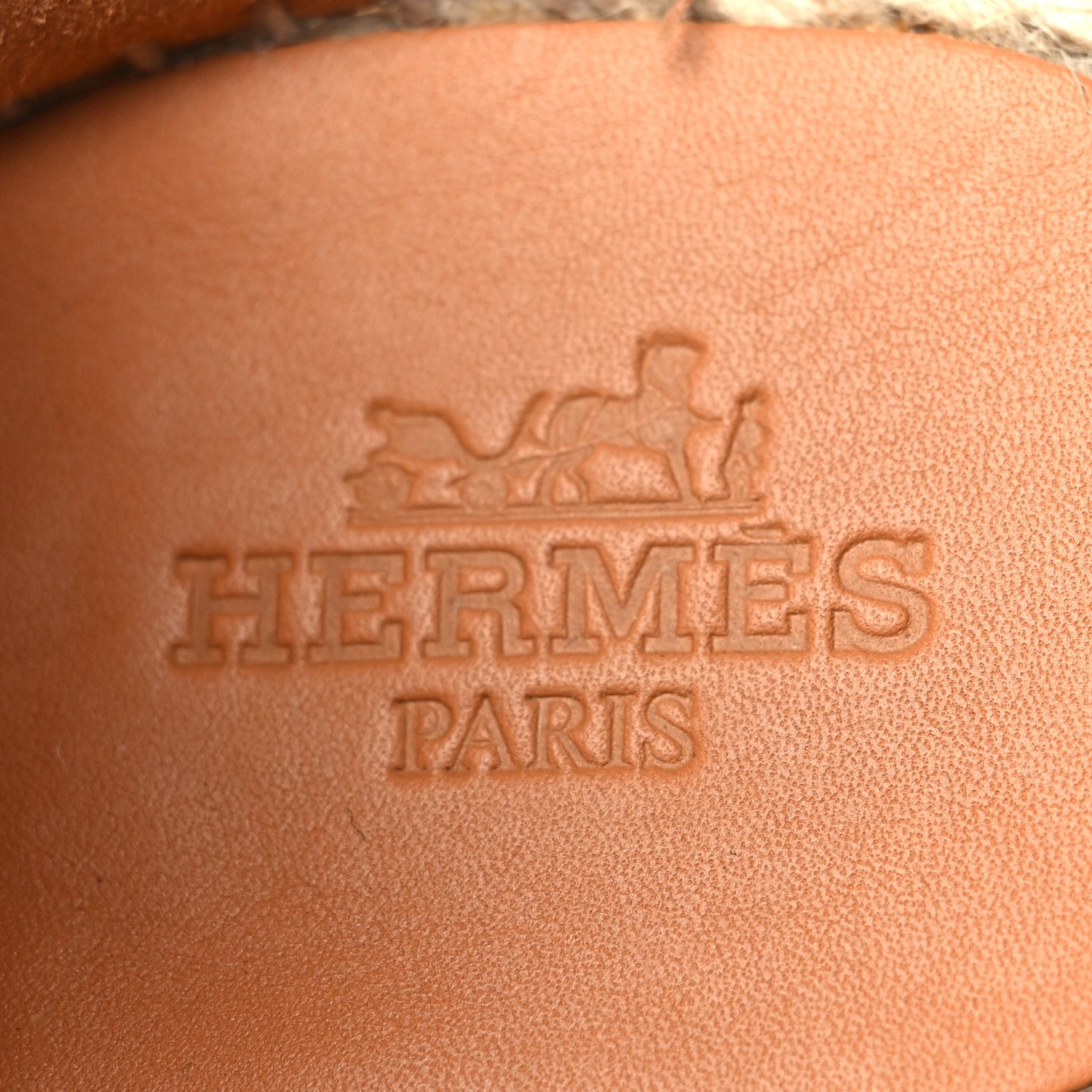 Hermes Calfskin Tipoli Espadrille Wedge Sandals 37 Gold 7 of 8