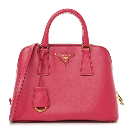 Prada Saffiano Lux Small Promenade Tote Peonia 1 of 5