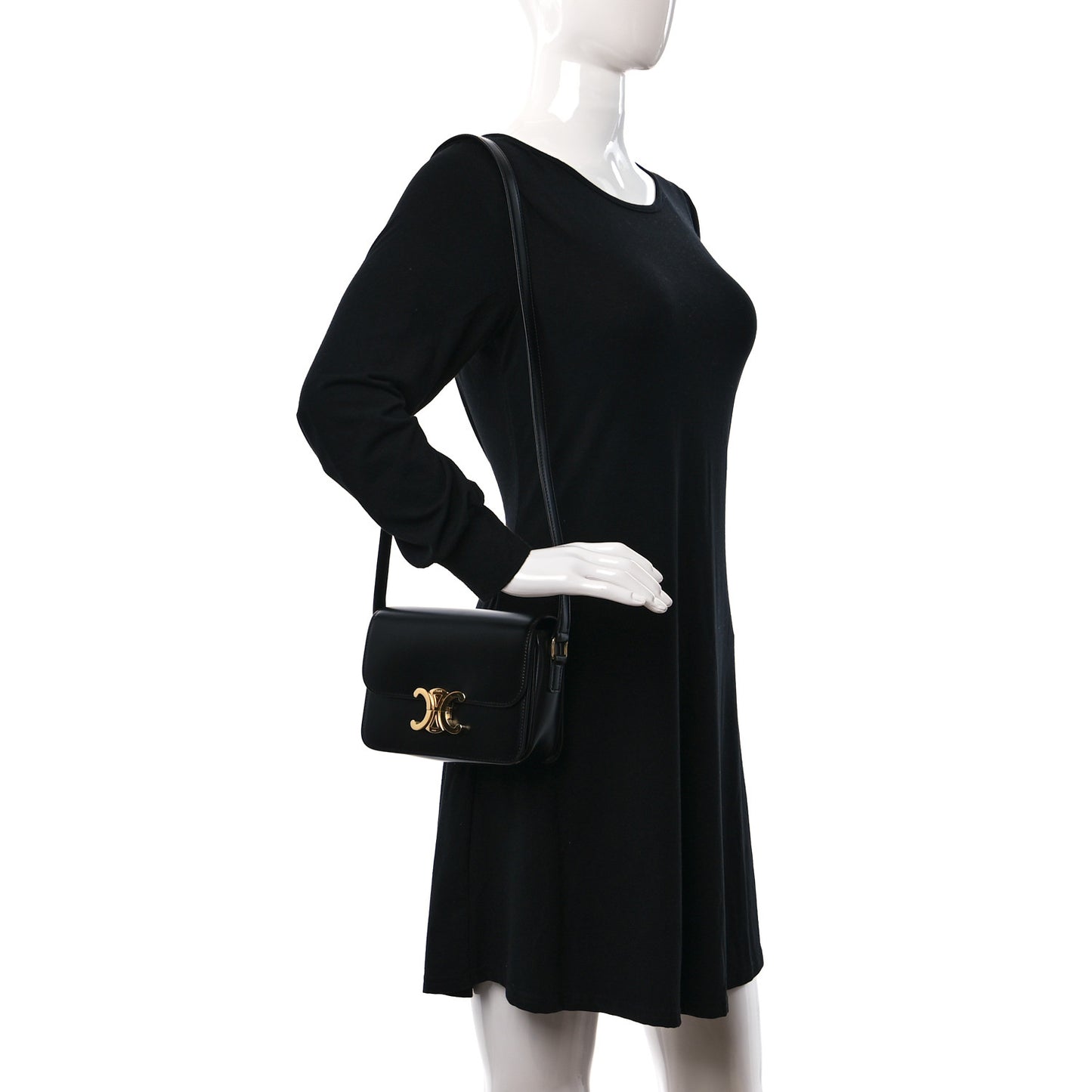 Shiny Calfskin Teen Triomphe Black