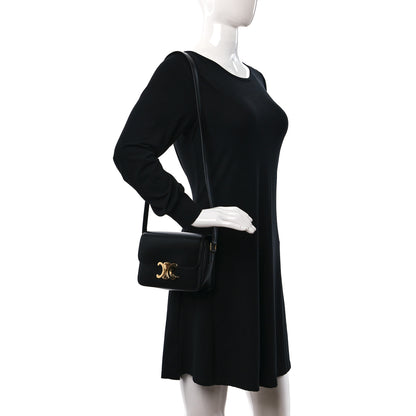 Celine Shiny Calfskin Teen Triomphe Black 2 of 10