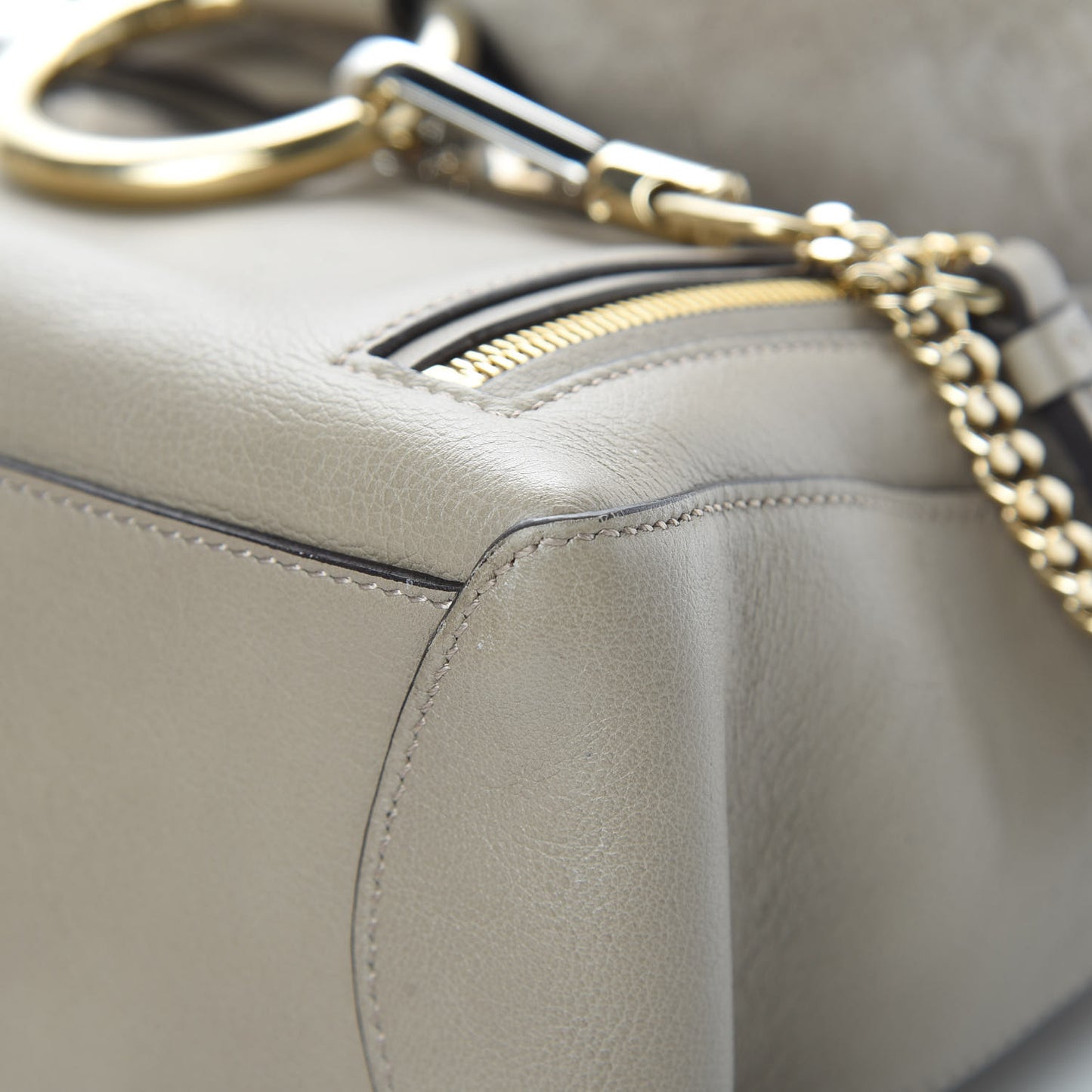Calfskin Small Faye Day Shoulder Bag Motty Grey