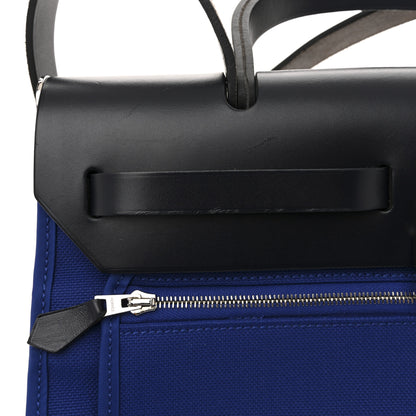 Hermes Toile Vache Hunter Herbag Zip 31 PM Bleu Electrique Bleu Indigo 13 of 13