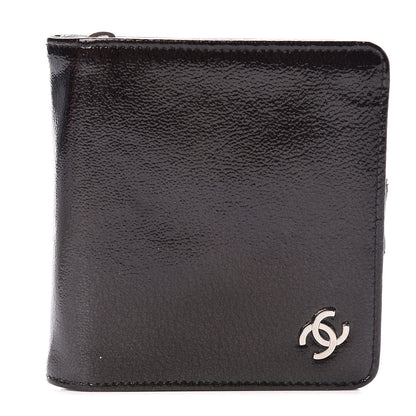 Chanel Patent Goatskin Compact French Wallet Brown 1 of 6