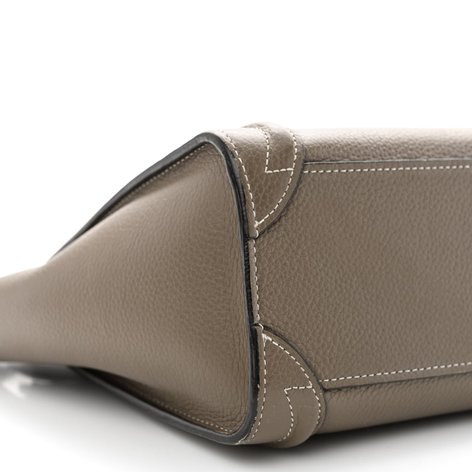 Celine Drummed Calfskin Nano Luggage Souris 11 of 12