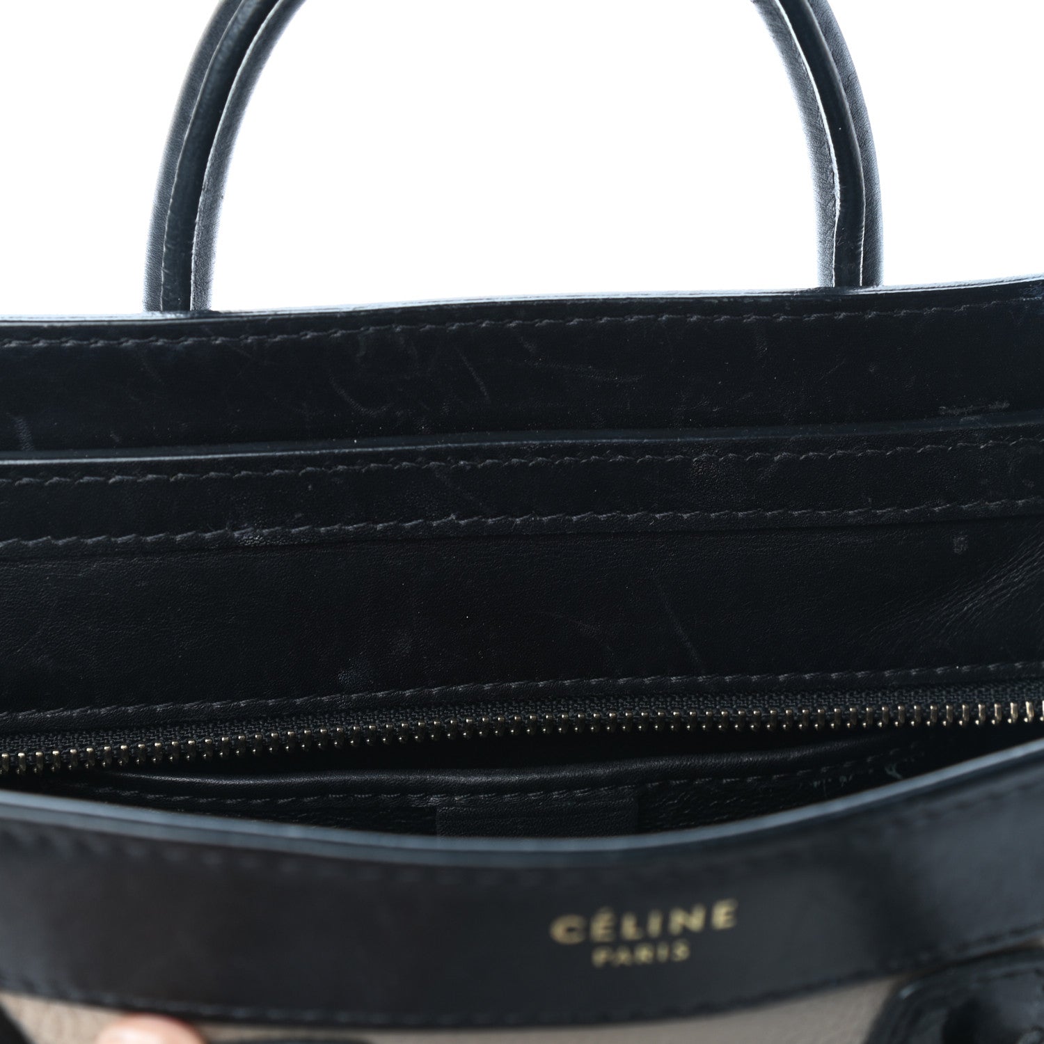 Celine Bullhide Calfskin Nubuck Nano Tri-Color Luggage Light Taupe 9 of 9