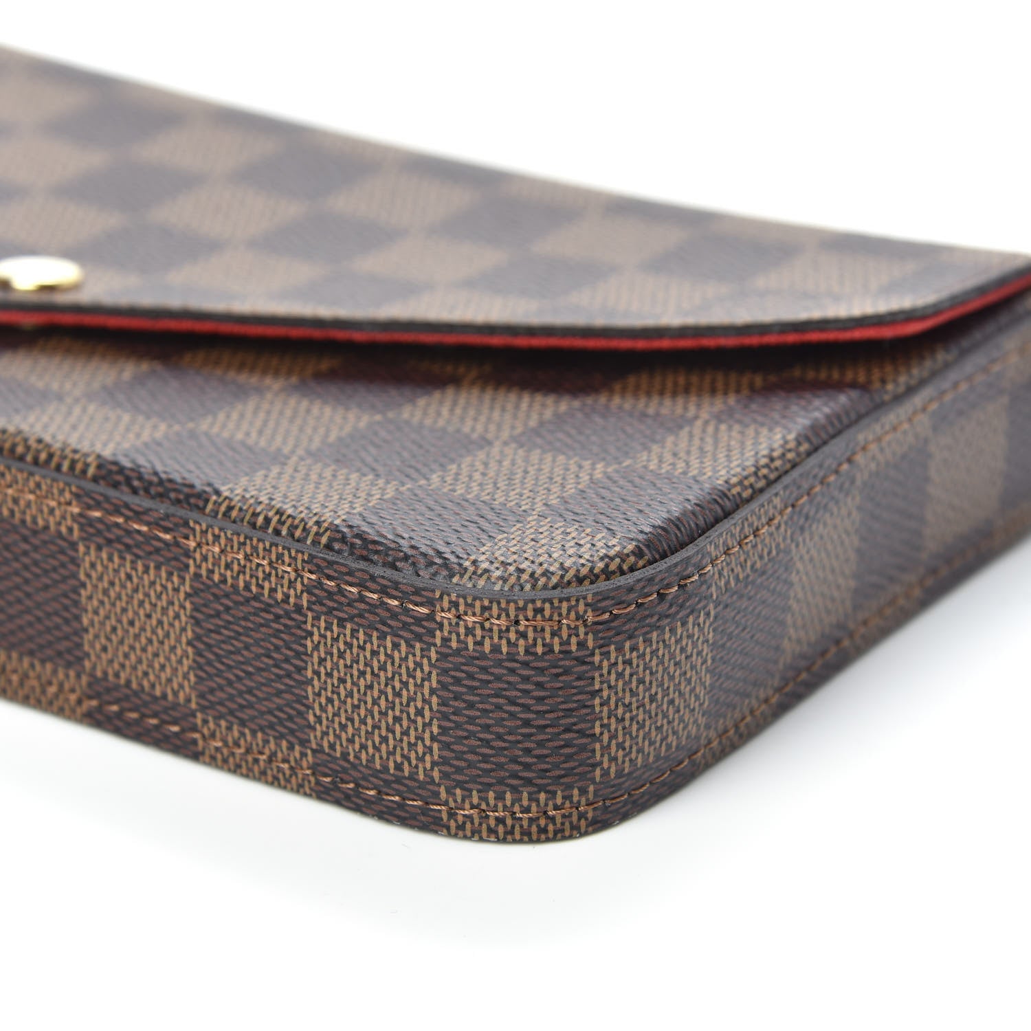 Louis Vuitton Damier Ebene Pochette Felicie Chain Wallet 8 of 8