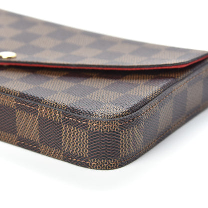 Louis Vuitton Damier Ebene Pochette Felicie Chain Wallet 8 of 8