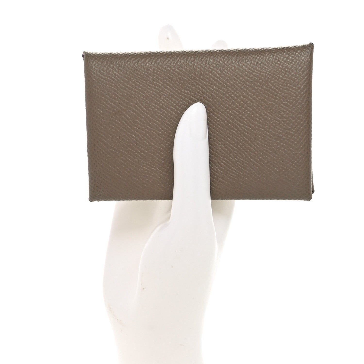 Hermes Epsom Calvi Card Case Etoupe 2 of 8