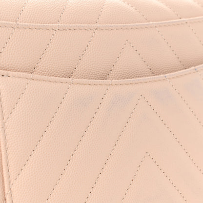 Chanel Lizard Embossed Caviar Chevron Quilted Small Coco Handle Flap Beige 11 of 12
