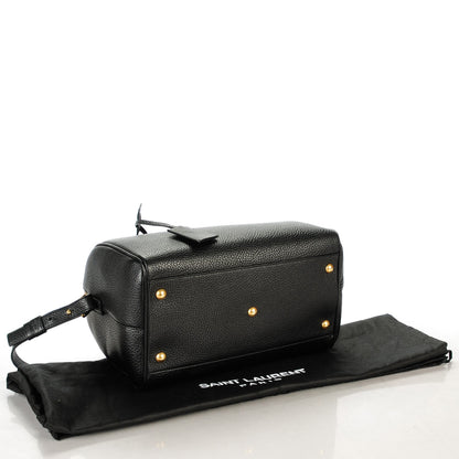 Saint Laurent Grained Calfskin Classic Duffle 6 Black 4 of 7