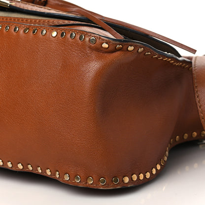 Chloe Calfskin Studded Medium Marcie Satchel Caramel 10 of 15