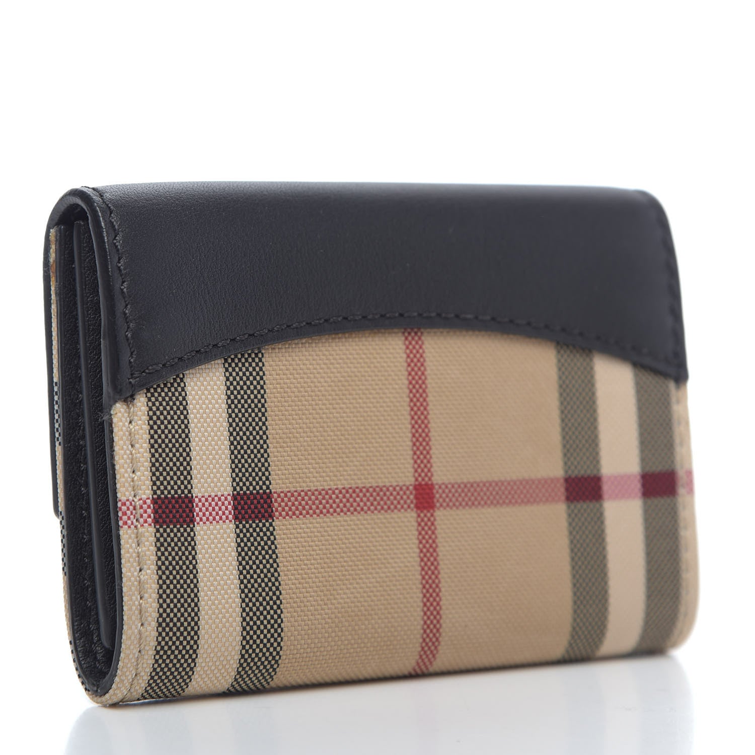 Burberry Calfskin House Check Chesam Card Case Black 3 of 7