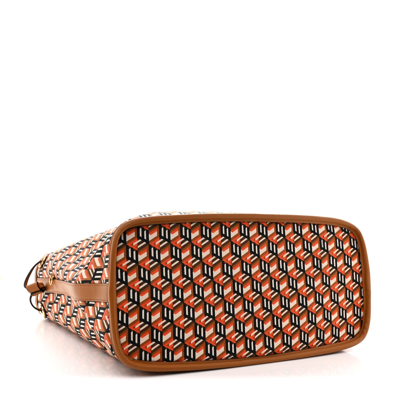 MCM Visetos Medium Liz Reversible Shopper Tote Cognac 8 of 16