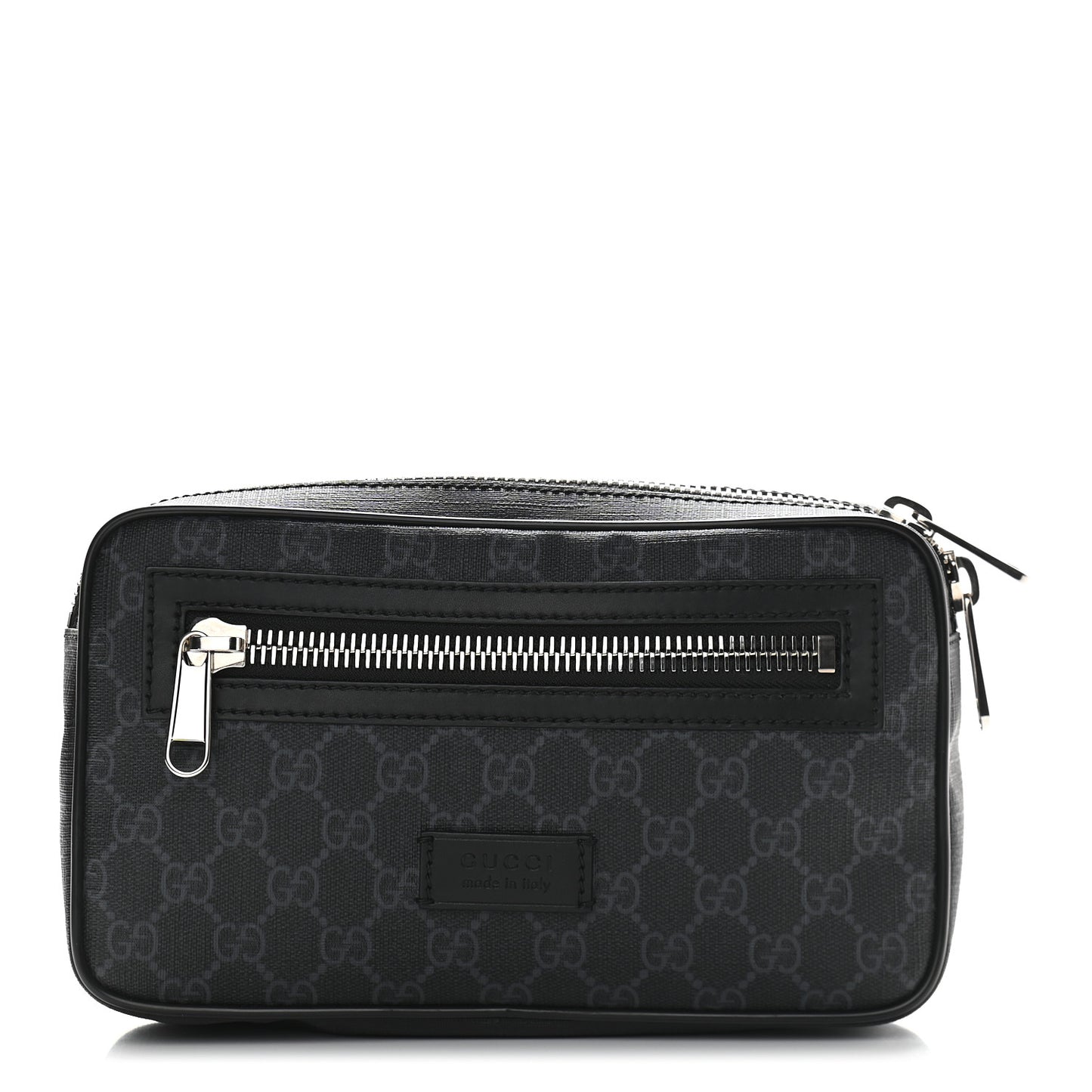 Soft GG Supreme Monogram Web Belt Bag Black Grey
