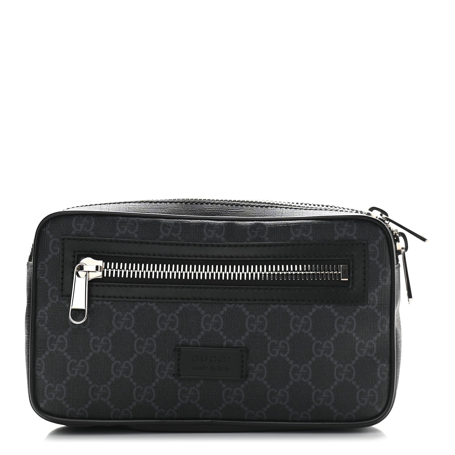 Gucci Soft GG Supreme Monogram Web Belt Bag Black Grey 1 of 9