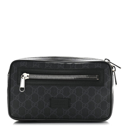 Gucci Soft GG Supreme Monogram Web Belt Bag Black Grey 1 of 9