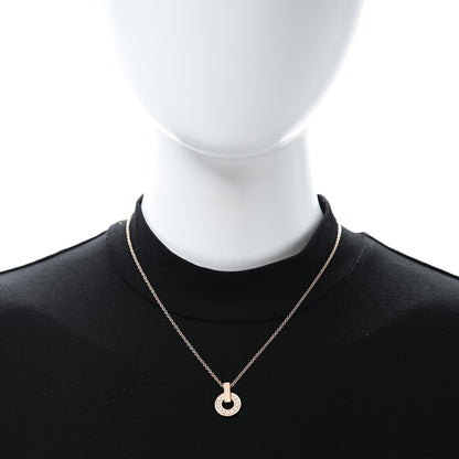 Bulgari 18K Rose Gold Diamond BVLGARI BVLGARI Open Work Pendant Necklace 3 of 4
