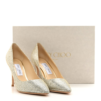 Jimmy Choo Glitter Fabric Romy 85 Pumps 40 Champagne 8 of 8