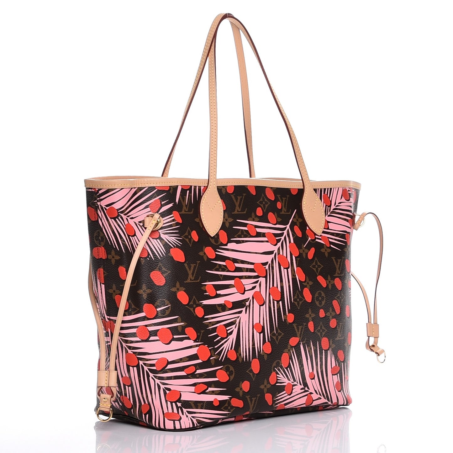 Monogram Jungle Dots Neo Neverfull MM Sugar Pink Poppy