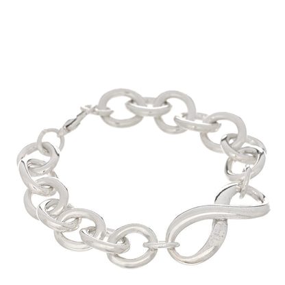 Tiffany Sterling Silver Wide Infinity Chain Bracelet 1 of 3