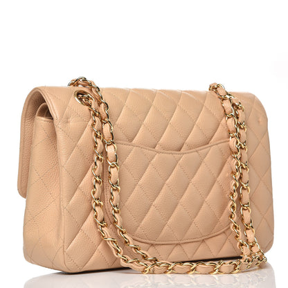 Chanel Caviar Quilted Medium Double Flap Beige Clair 4 of 9