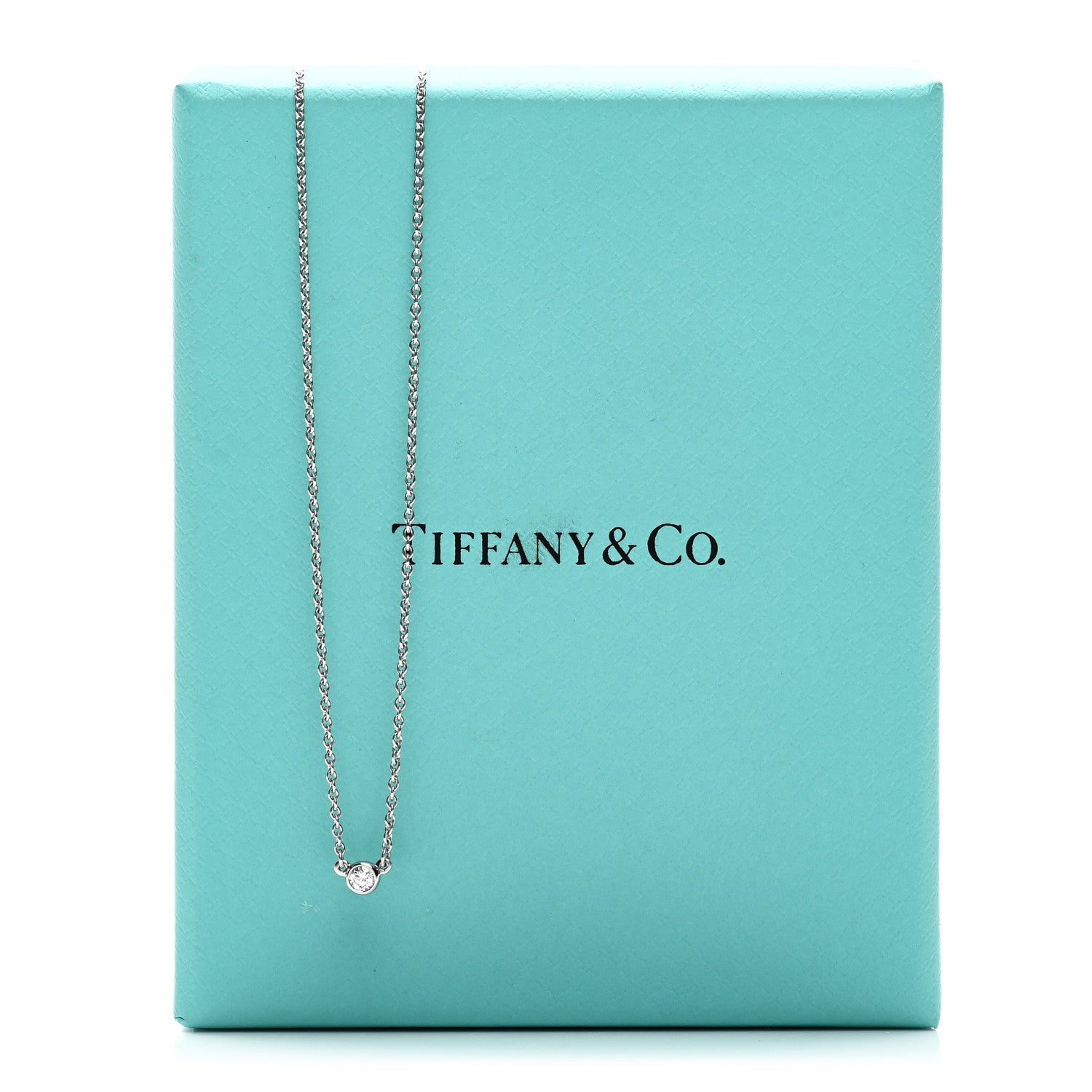 Tiffany Platinum Diamond .05ct Elsa Peretti Diamonds by the Yard Pendant Necklace 5 of 5