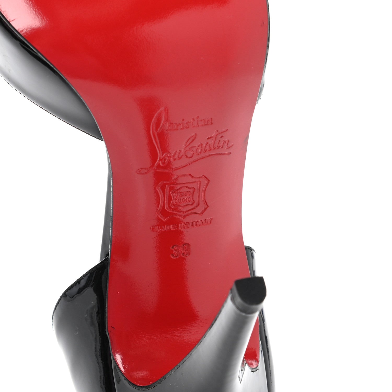 Christian Louboutin Patent Joli Noeud Dorcet Heels 39 Black 6 of 9