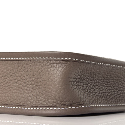 Hermes Taurillon Clemence Amazone Evelyne TPM Etoupe Bleu Indigo 8 of 9