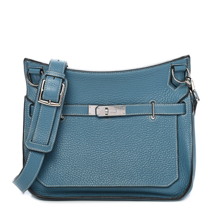 Hermes Taurillon Clemence Jypsiere 28 Blue Jean 1 of 10