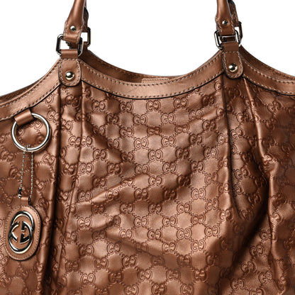 Gucci Guccissima Large Sukey Tote Bronze 10 of 10