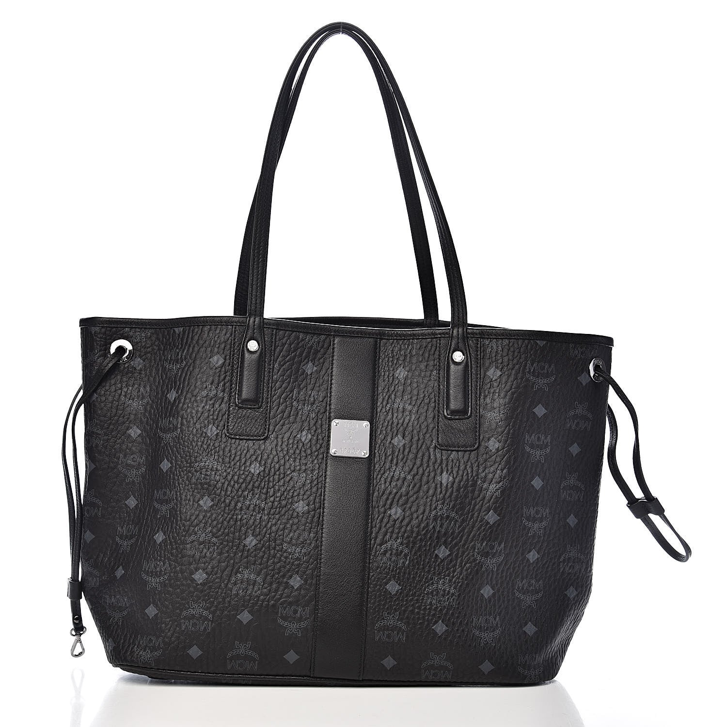 MCM Visetos Medium Liz Reversible Shopper Tote Black 3 of 15