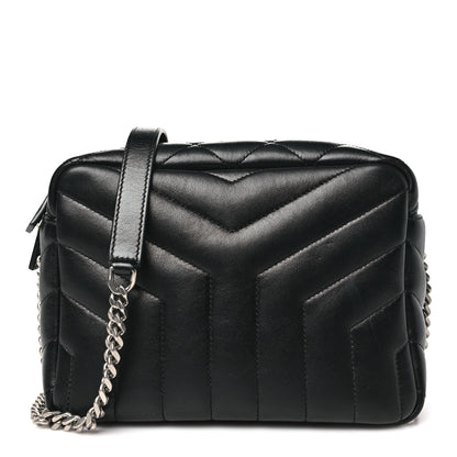 Saint Laurent Calfskin Y Quilted Monogram Small Loulou Bowling Bag Black 1 of 10