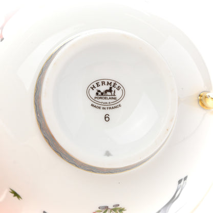 Hermes Porcelain Cheval d'Orient Tea Cup and Saucer 9 of 9