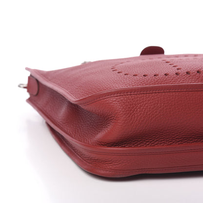 Hermes Taurillon Clemence Evelyne III PM Rouge Garance 7 of 8