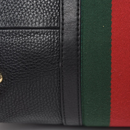 Gucci Calfskin Vintage Web Medium Boston Black 14 of 21